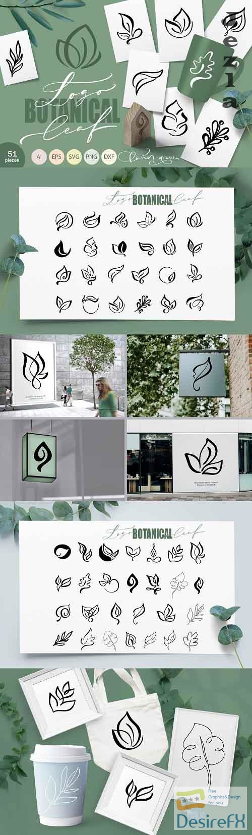 Logo Botanical Leaf SVG - 5906752