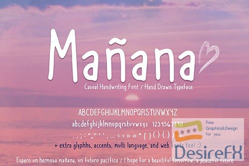 Manana Casual Handwriting Font + Web Fonts