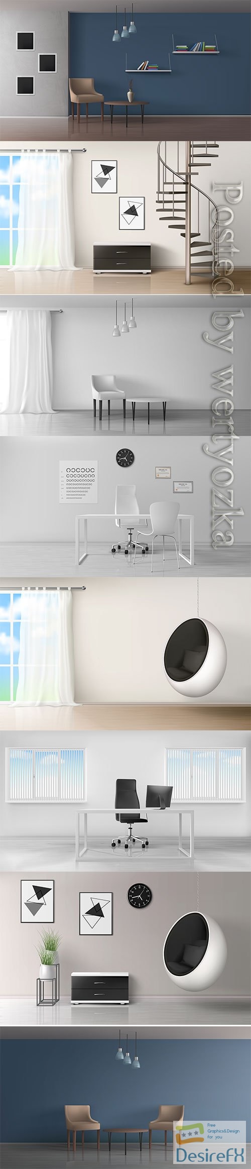 Modern interior in vector