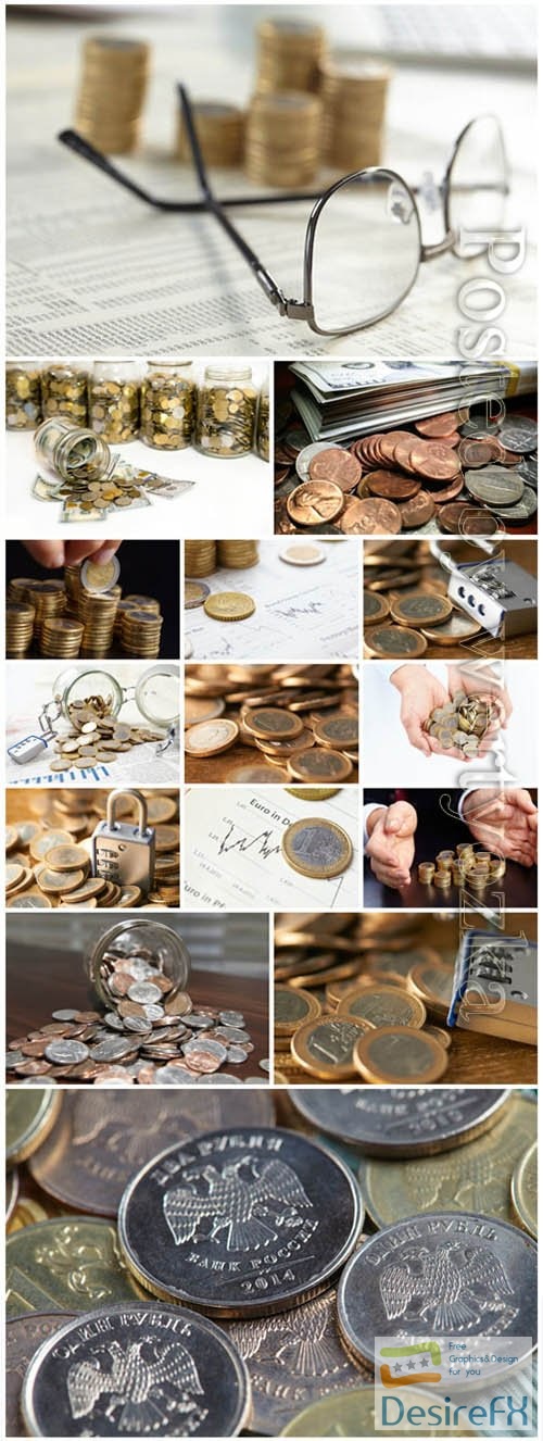 Money, coins stock photo