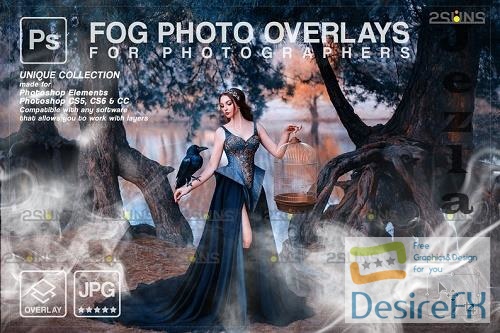 Photoshop overlay: Fog overlay, Smoke overlay & Halloween overlay V2