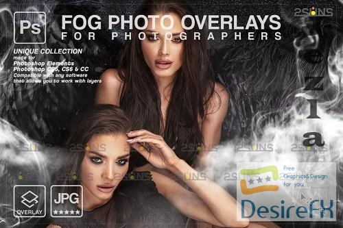 Photoshop overlay: Fog overlay, Smoke overlay & Halloween overlay V3