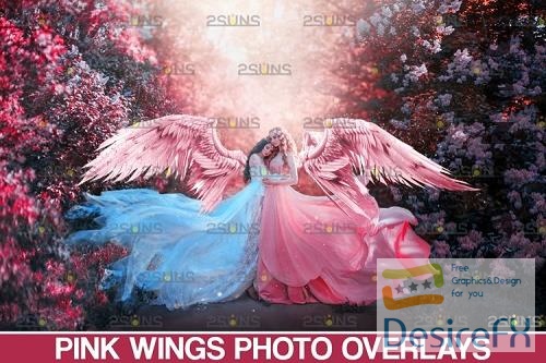 Pink Angel Wing overlay &amp; Photoshop overlay - 1132966
