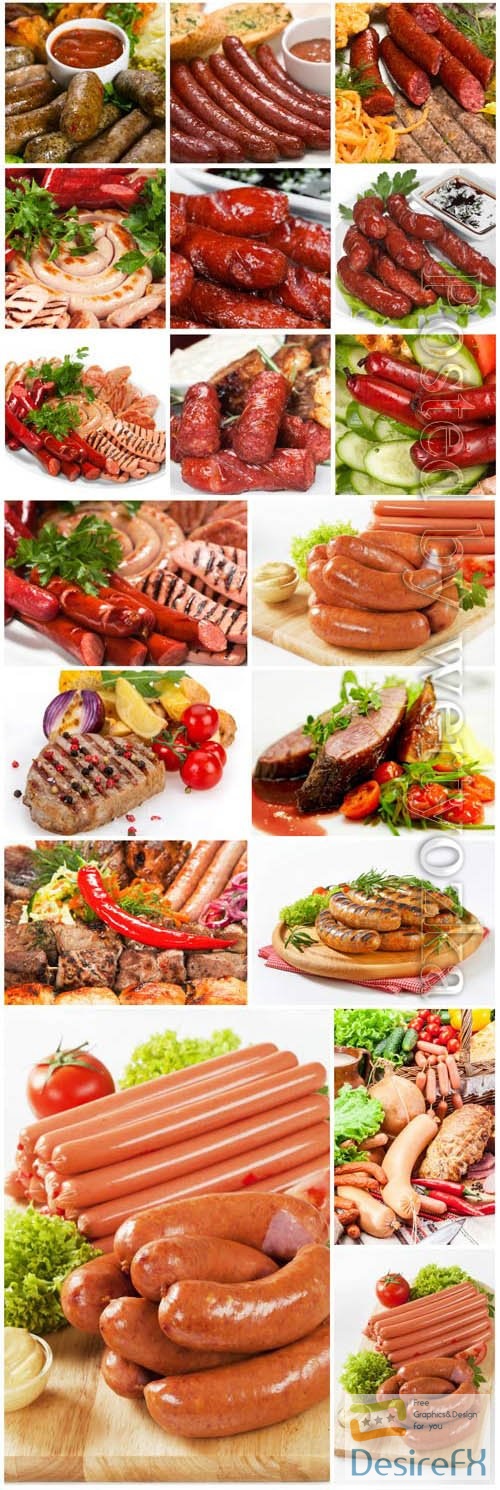 Sausage and meat stock photo