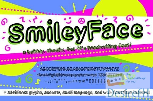 Smiley Face Retro Font (90s Handwriting Web Fonts)