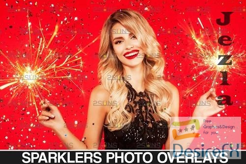 Sparkler overlay & Christmas overlay, Photoshop overlay - 1131801