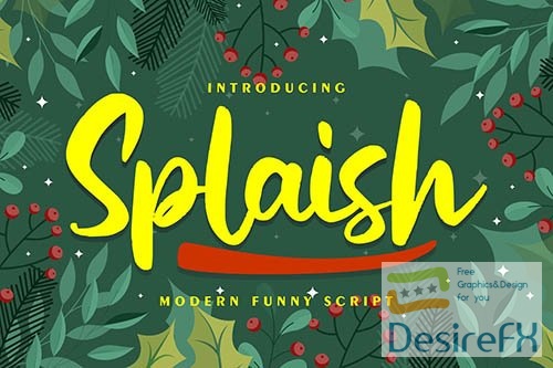 Splaish | Modern Funny Script Font