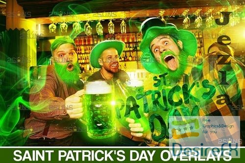 St Patricks day digital background & photoshop overlay V1