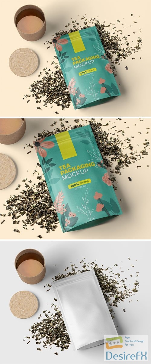 Tea Packaging PSD Mockup Template