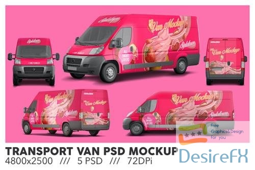Transport Van PSD Mockup