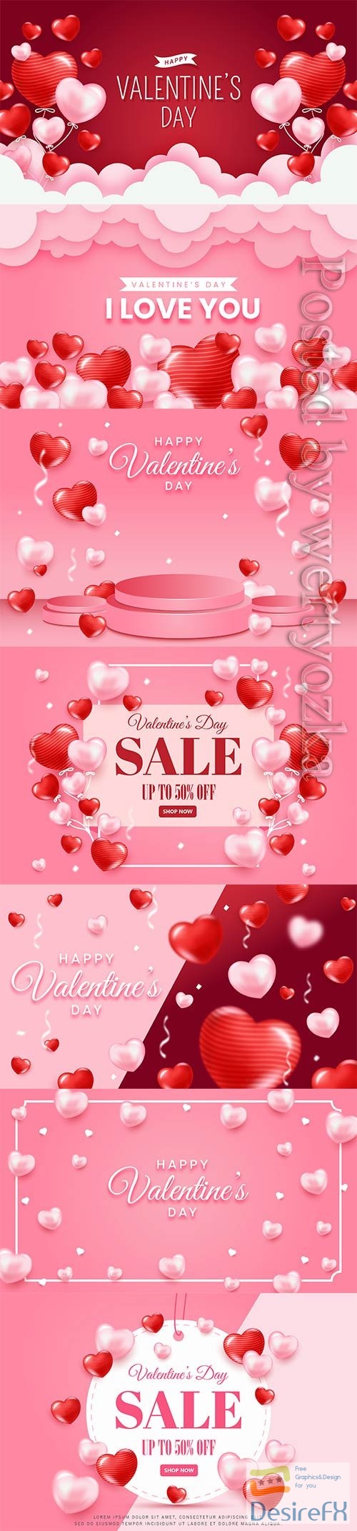 Valentine's day concept sale banner