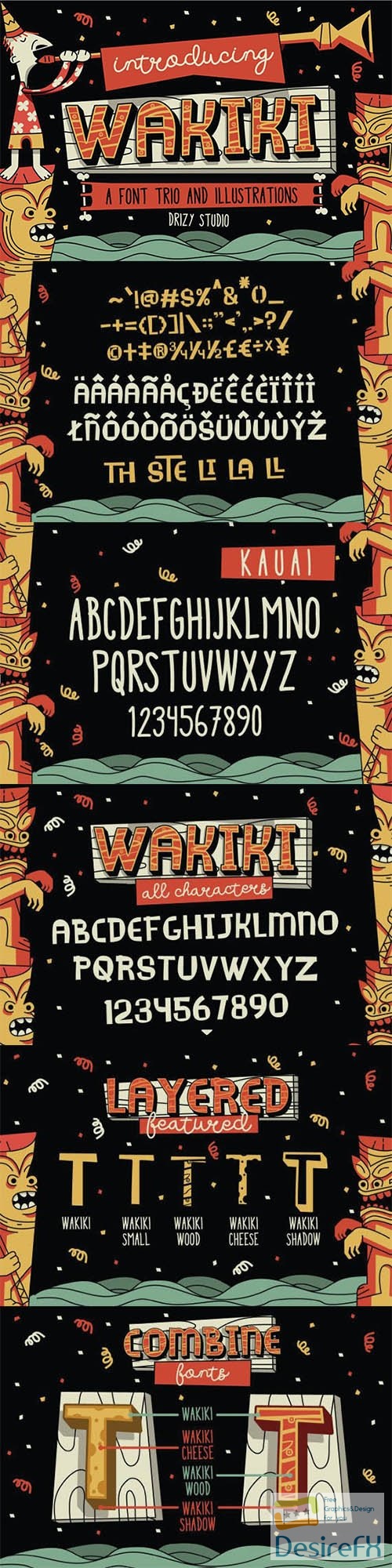 Wakiki Layered Typeface 1769222