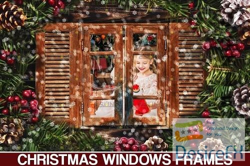 Window Frames Overlays Christmas Freeze Holiday photoshop - 1132948
