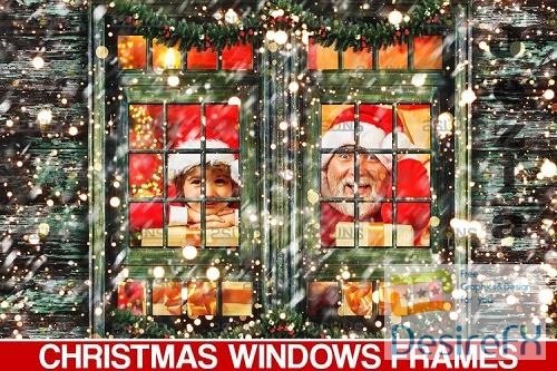 Window Frames Overlays Christmas Freeze Holiday photoshop - 1132950