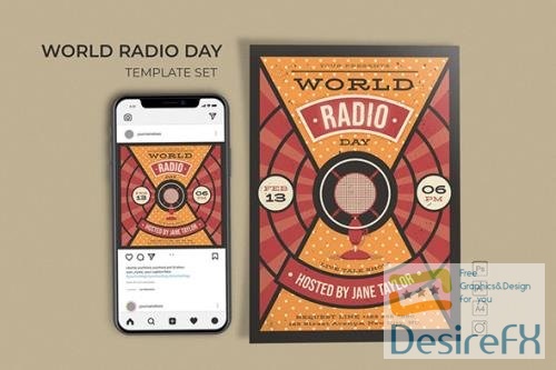 World Radio Day Template Set PSD