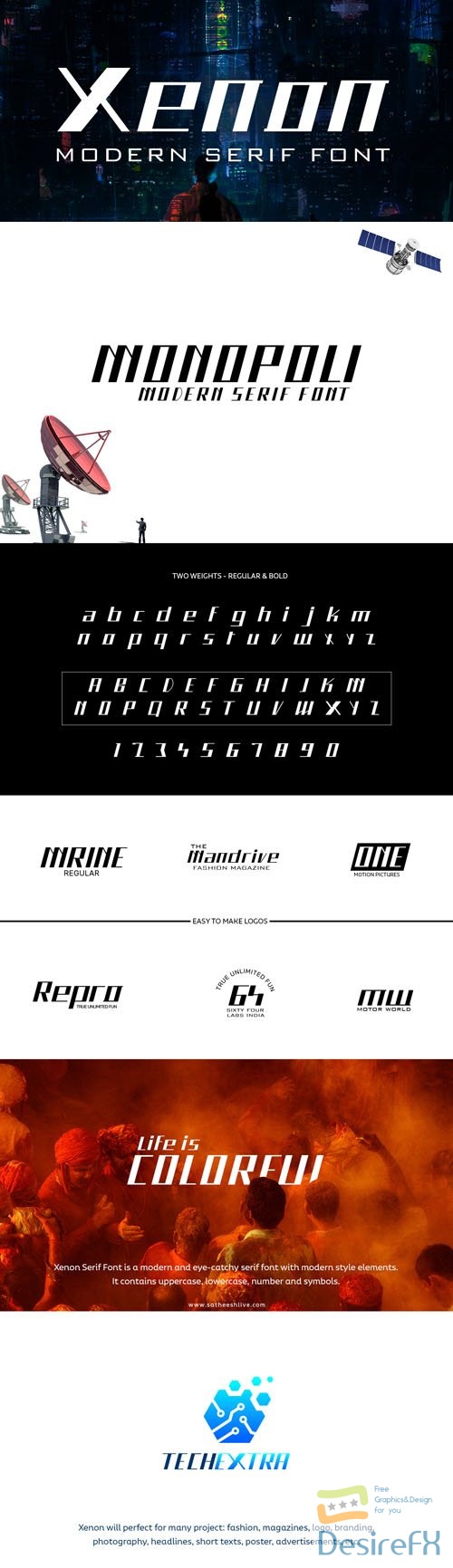 Xenon Modern Minimalist San Serif Font Family 3-Weights