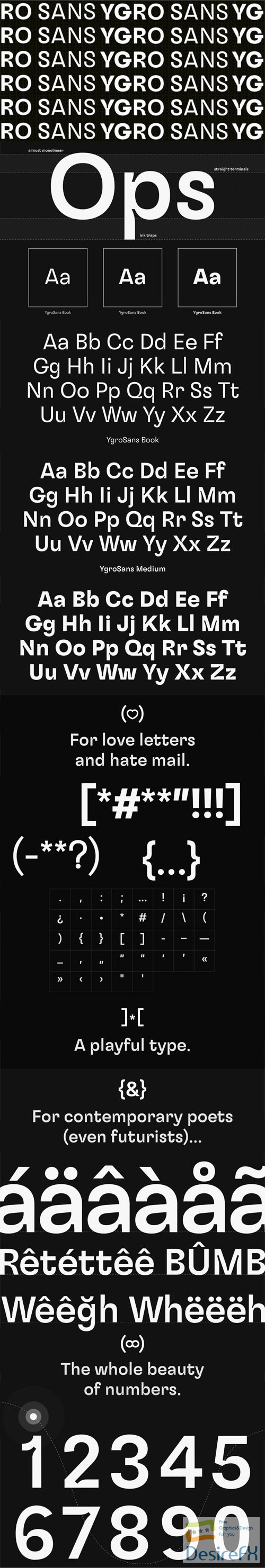 Ygro Sans Serif Font 3-Weights