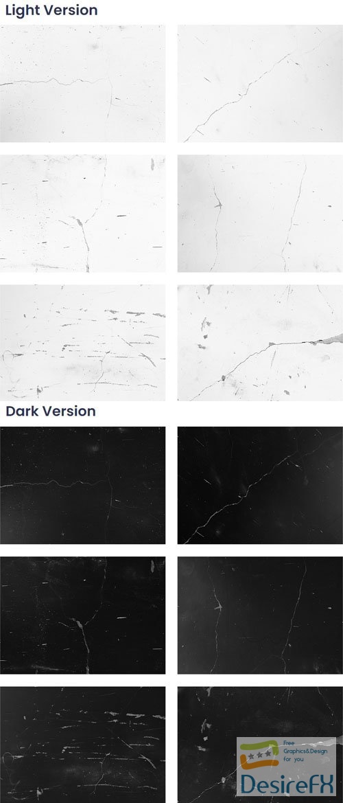 12 Crack Overlay Textures Collection