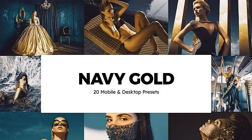 20 Navy Gold Lightroom Presets & LUT - 5978604