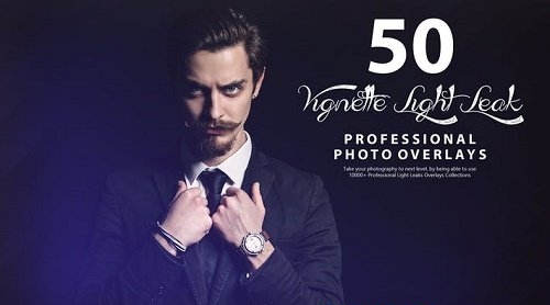 50 Vignette Light Leak Photo Overlays