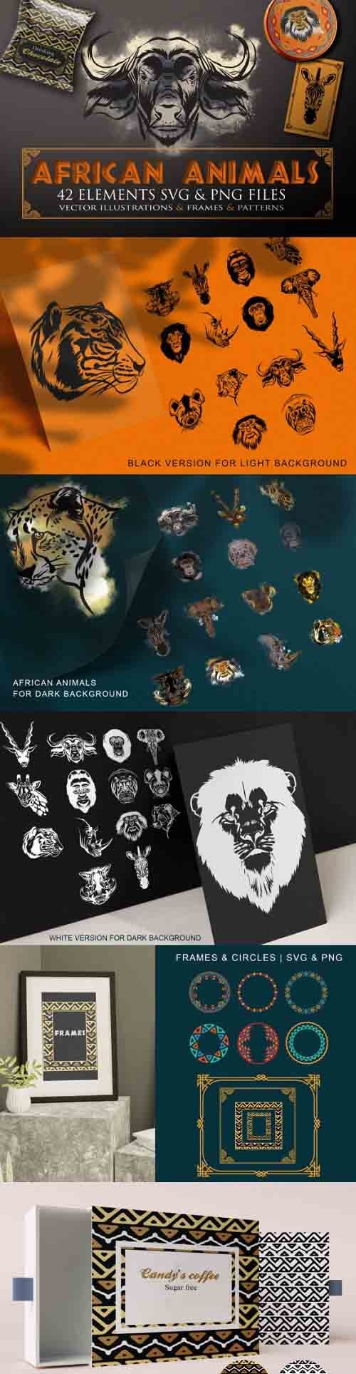African Animals Illustrations SVG & PNG