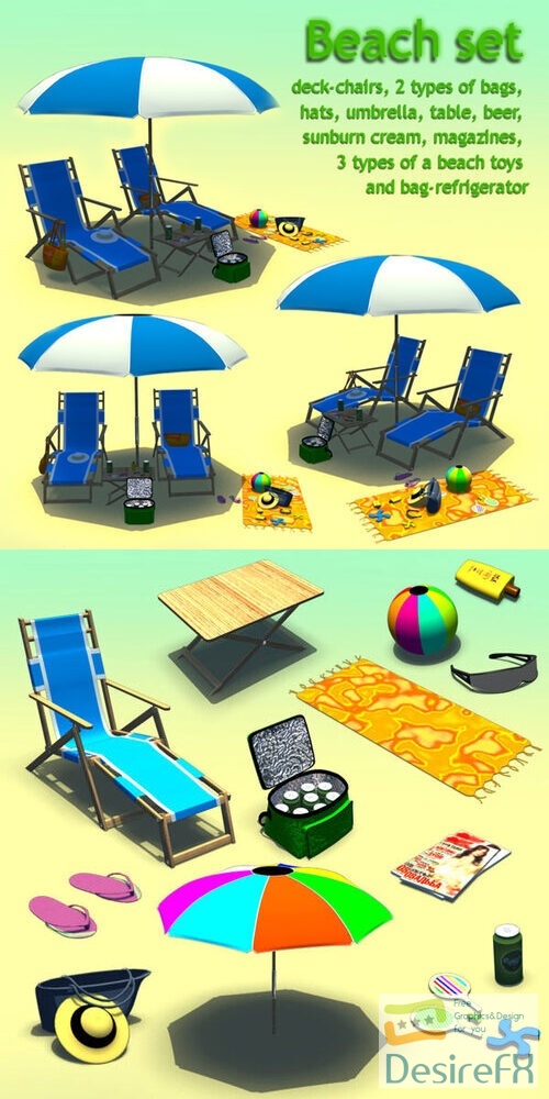 Beach Set 3D Model