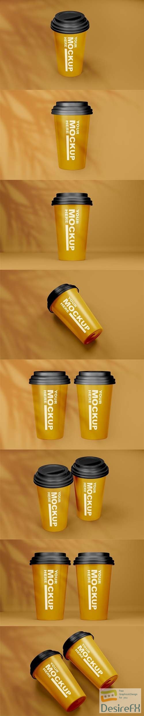 Beautiful realistic coffee cup mockup