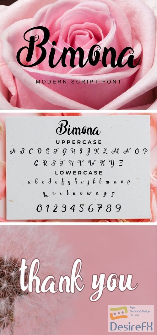 Bimona - Modern Handwritten Script Font