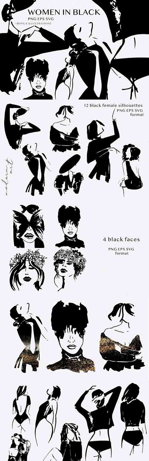 Black women silhouettes - 5929320