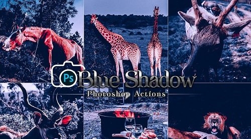 Blue shadow Photoshop Actions