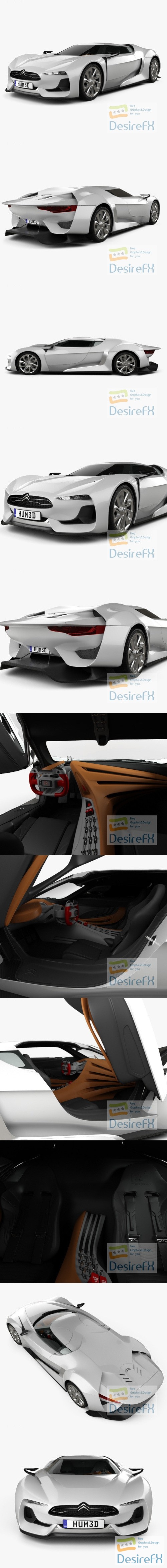 Citroen GT with HQ interior 2008 3D Model