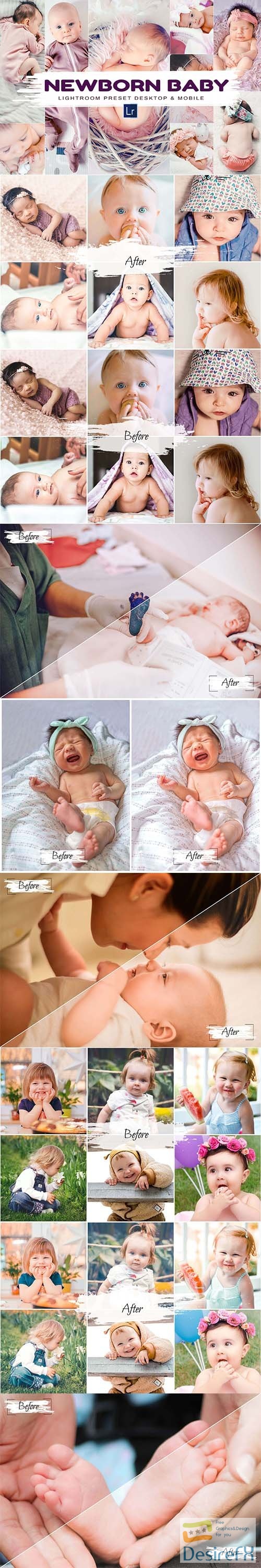 CreativeMarket - 10 Newborn Baby, Lightroom Presets 5878537