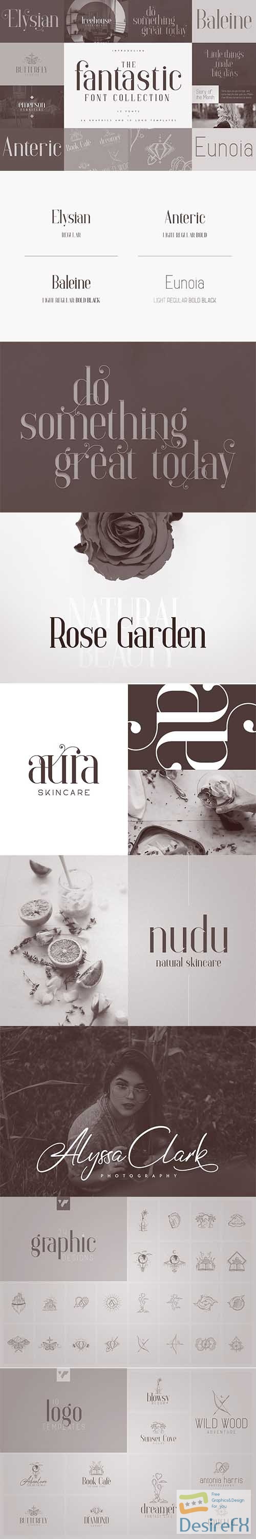 CreativeMarket - Fantastic Collection - fonts &amp; logos 5914443