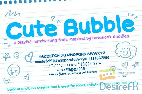 Cute Bubble Font (Notebook Handwriting Font)