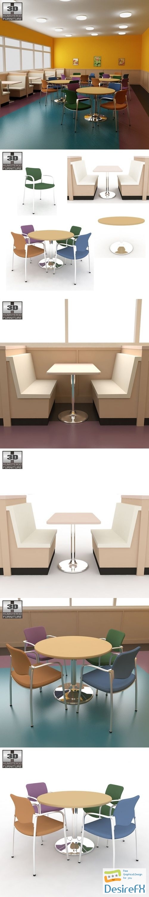 Dining room 04 Set 3D Model