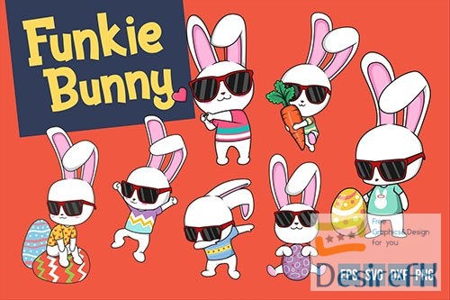 Funkie Bunny Vector