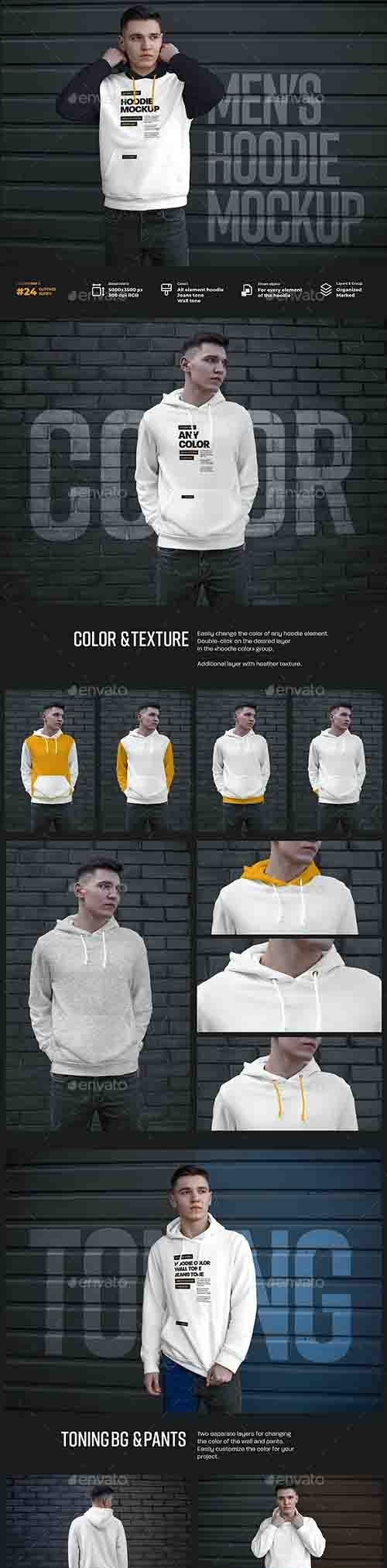 GraphicRiver - 7 Mockups Hoodie on the Man. Urban Style 30321874