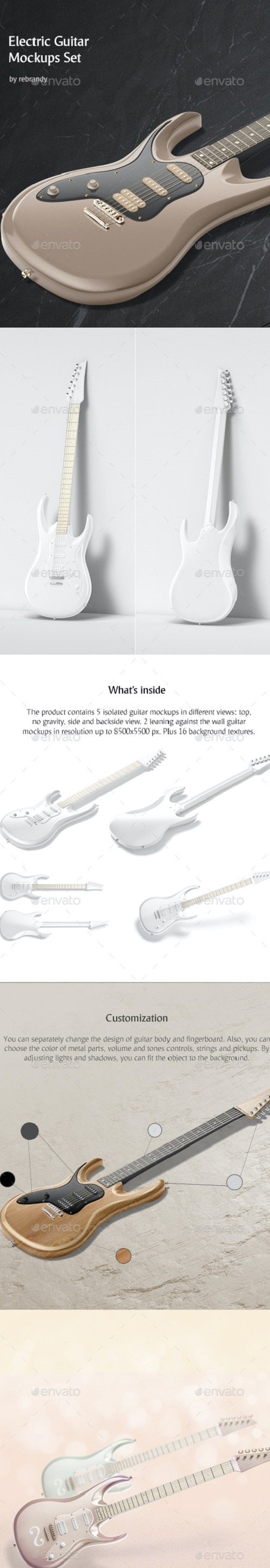 GraphicRiver - Electric Guitar Mockups Set 31088126