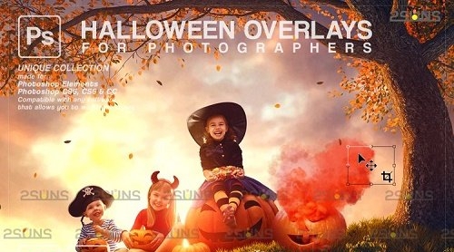 Halloween clipart Halloween overlay, Photoshop overlay V32 - 1132989