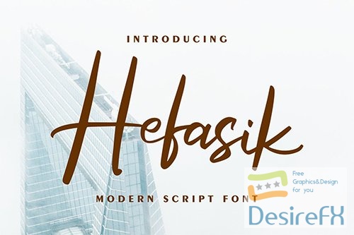 Hefasik | Modern Script Font