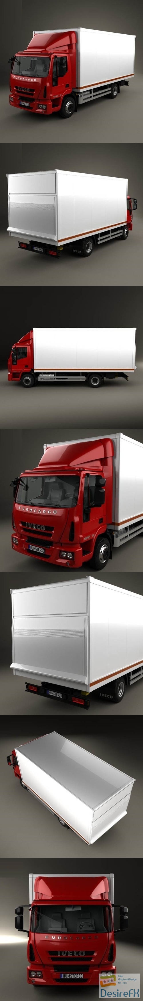Iveco EuroCargo Box Truck 2013 3D Model