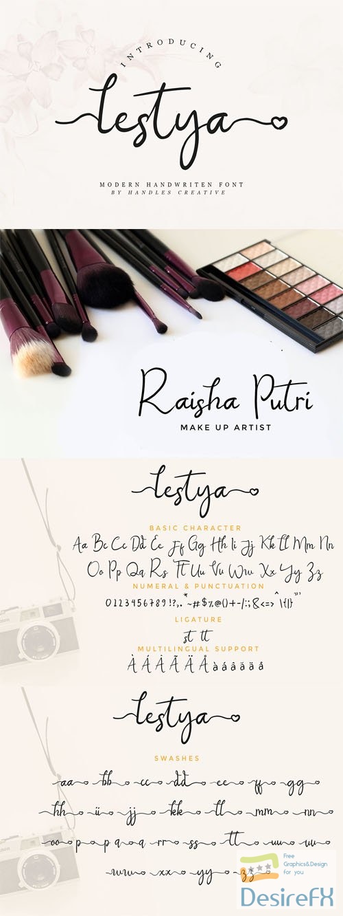 Lestya - Modern Handwritten Font
