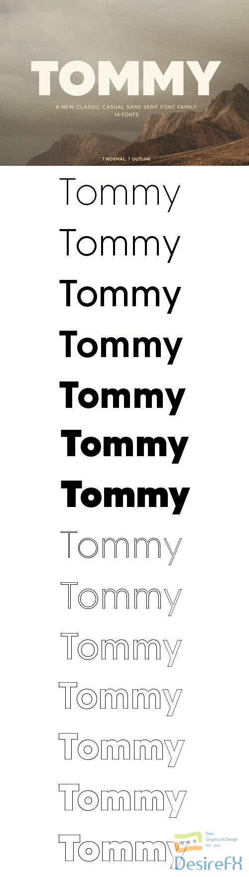 MADE Tommy - A New Classic Casual Sans Serif Font Fanily 14-Weights