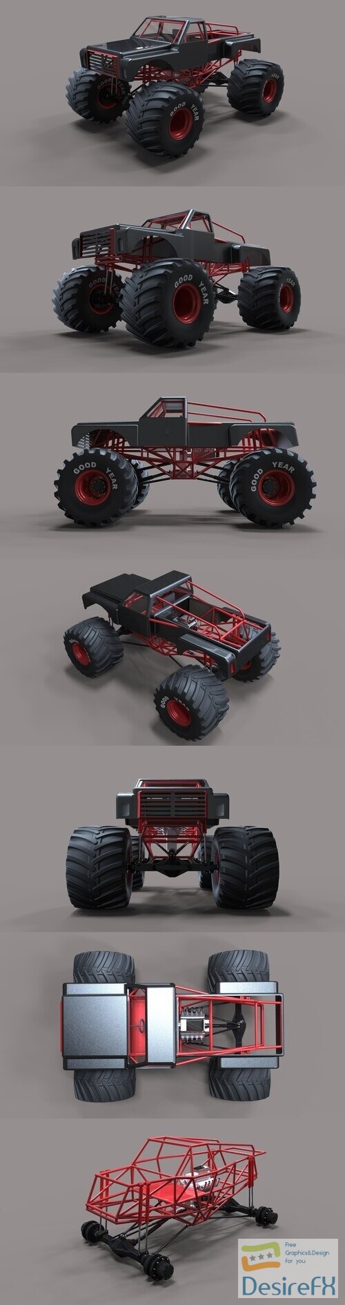 Monster truck 3D Model
