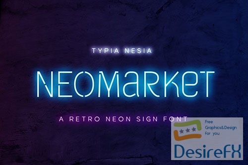 Neomarket - Retro Neon Sign Font