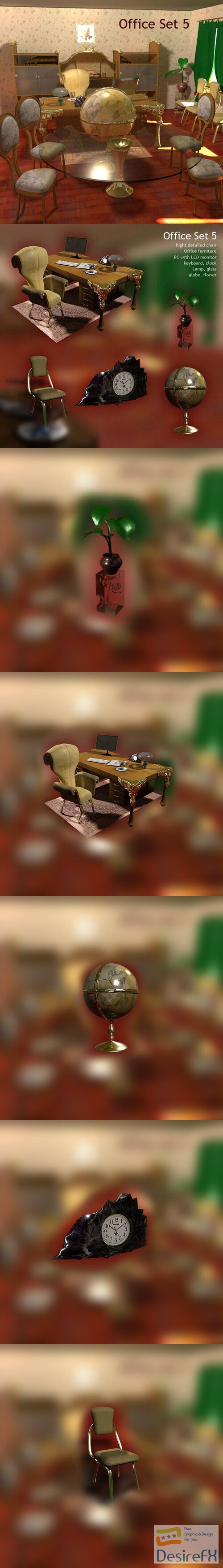 Office Set 05 3D Model