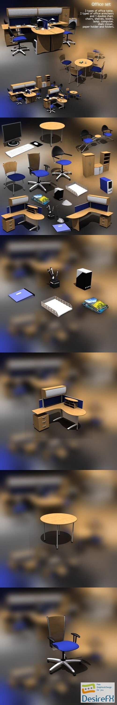 Office Set 09 3D Model