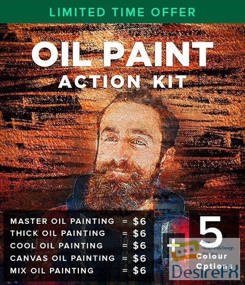 Oil Paint Photoshop Action Kit