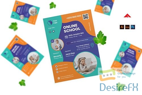Online School Event Flyer
