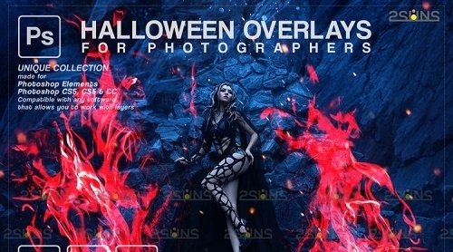 Photoshop fire, Halloween overlay, Photoshop overlay V42 - 1133005